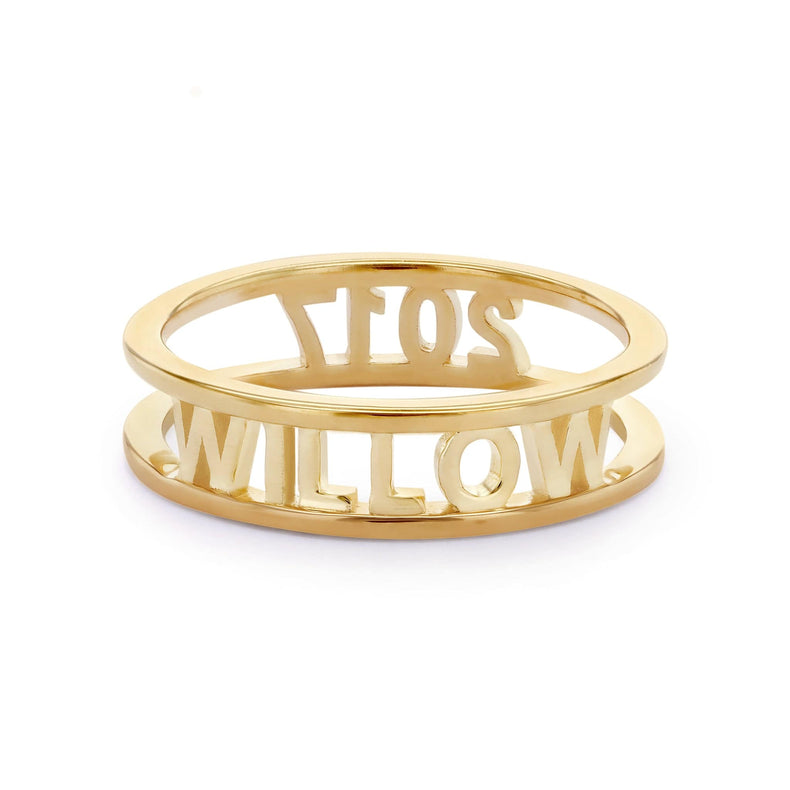 Personalised Ring 18ct Gold Plate recommended