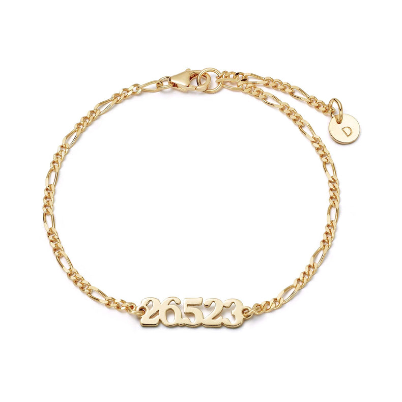 Personalised Date Bracelet 18ct Gold Plate recommended