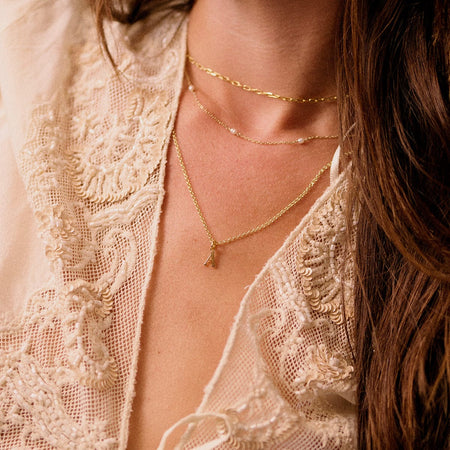 Personalised Initial Charm Pendant 18ct Gold Plate recommended