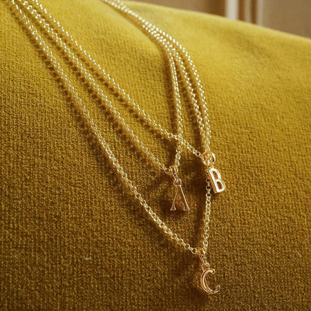 Personalised Initial Pendant Necklace 18ct Gold Plate recommended
