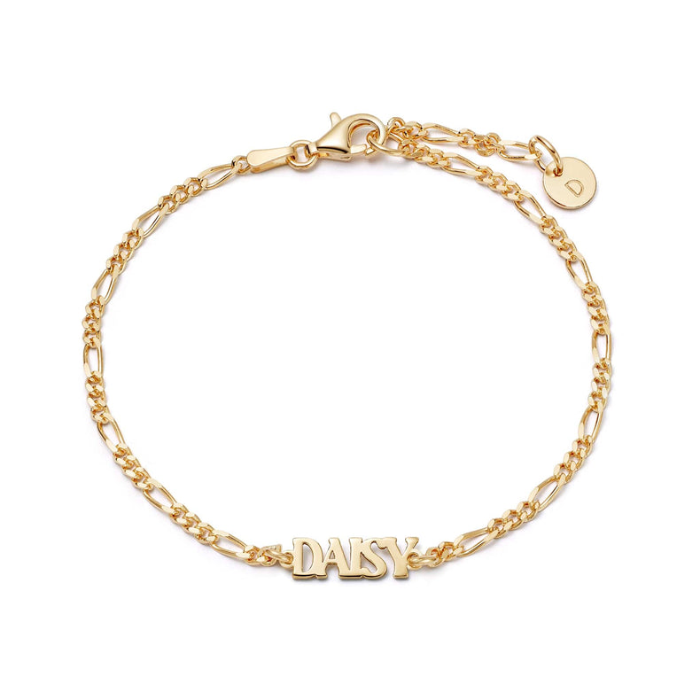 Personalised Name Bracelet 18ct Gold Plate recommended