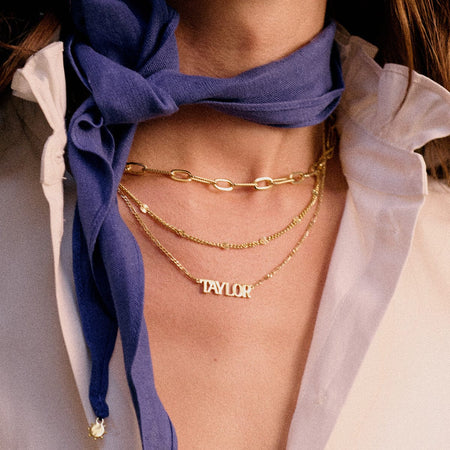 Personalised Name Necklace 18ct Gold Plate recommended