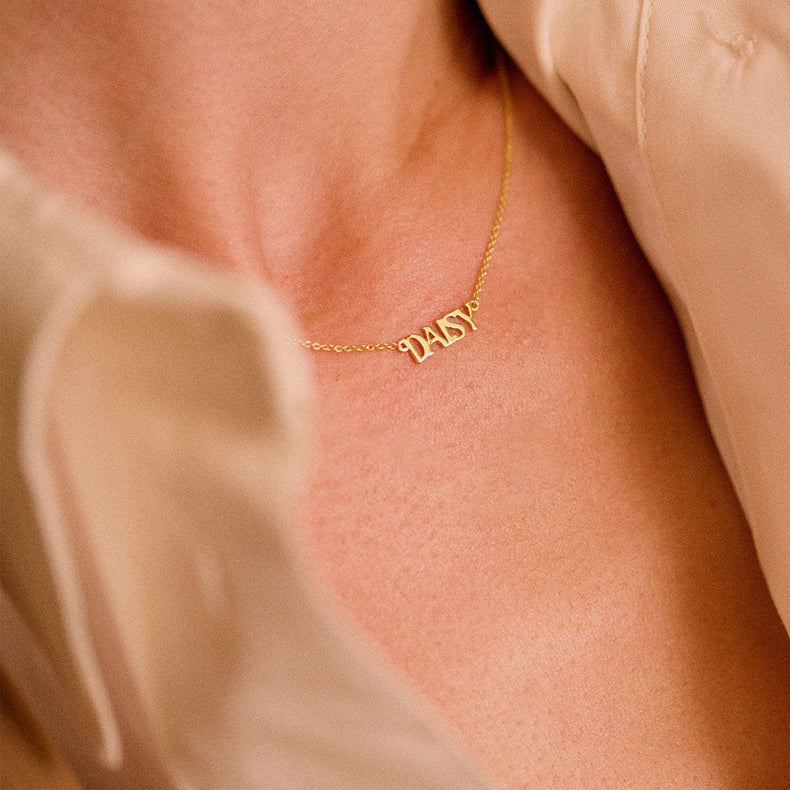 Personalised Name Necklace Solid Gold