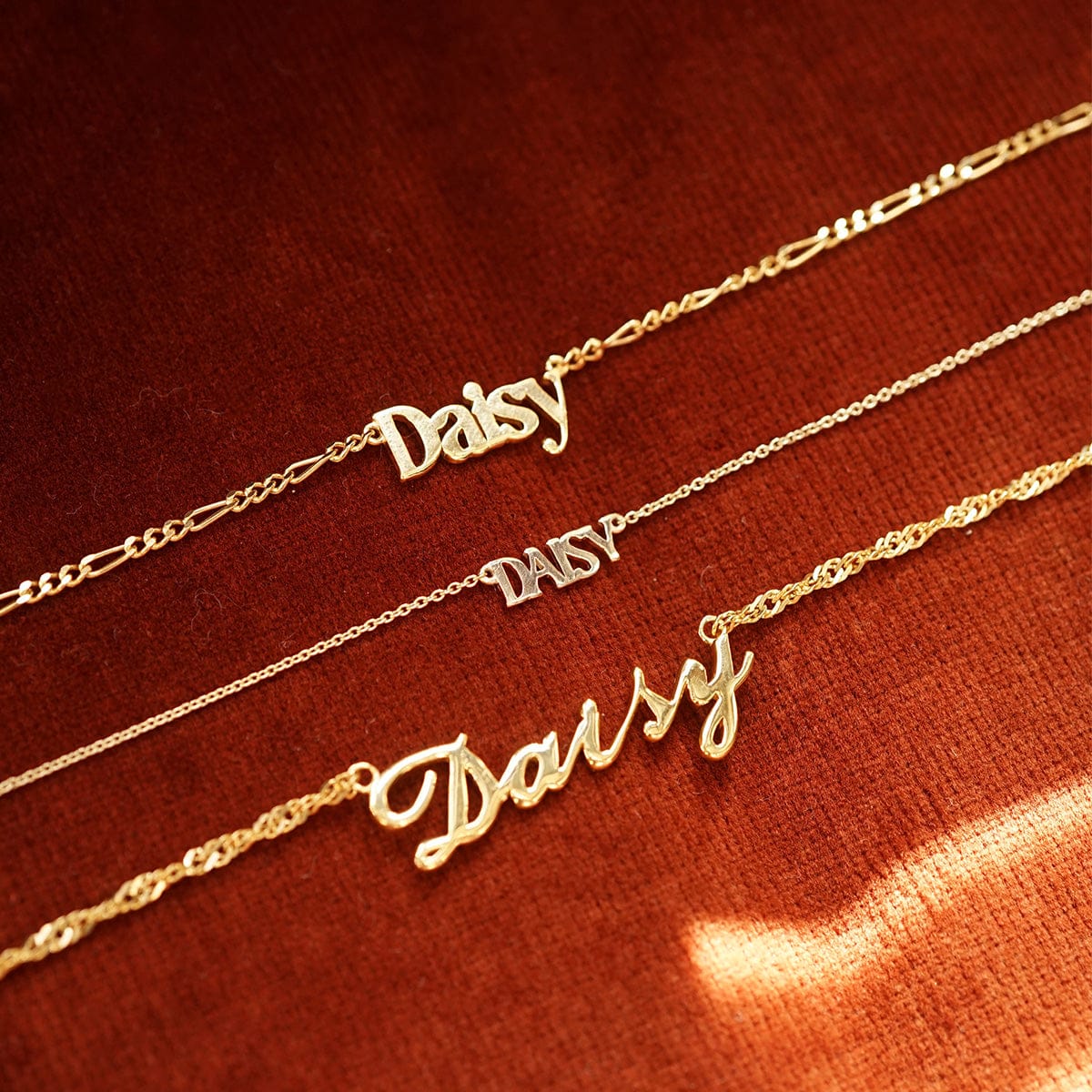 Personalised Name Necklace Solid Gold