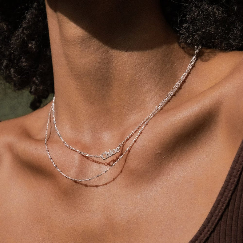 Personalised Name Necklace Sterling Silver