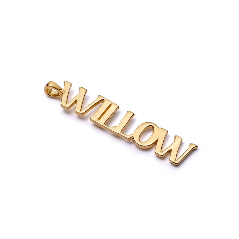 Personalised Name Pendant 18ct Gold Plate