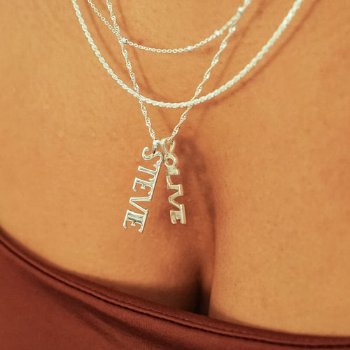 Personalised Name Pendant Sterling Silver