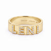 Personalised Pavé Ring 9ct Solid Gold