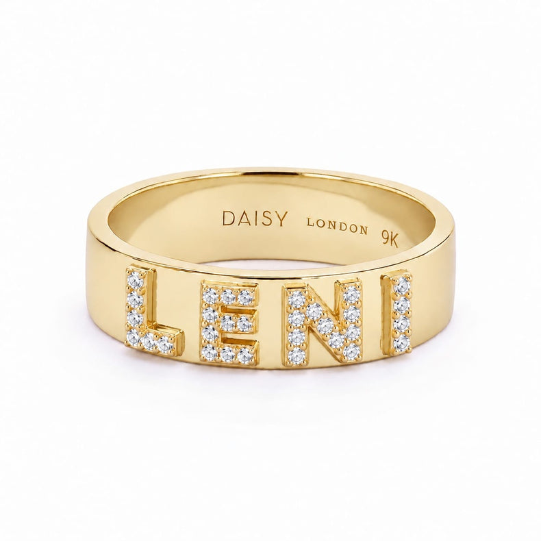 Personalised Pavé Ring 9ct Solid Gold recommended