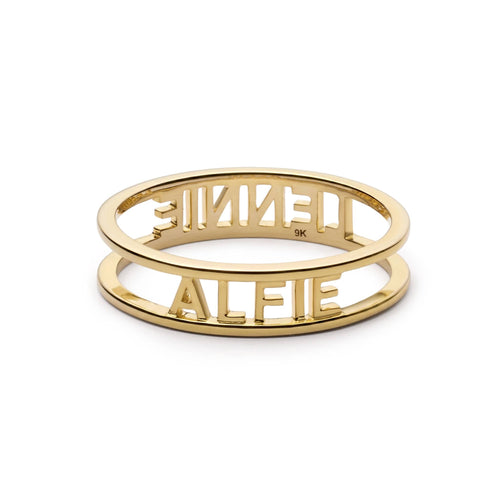 Personalised Ring 9ct Solid Gold