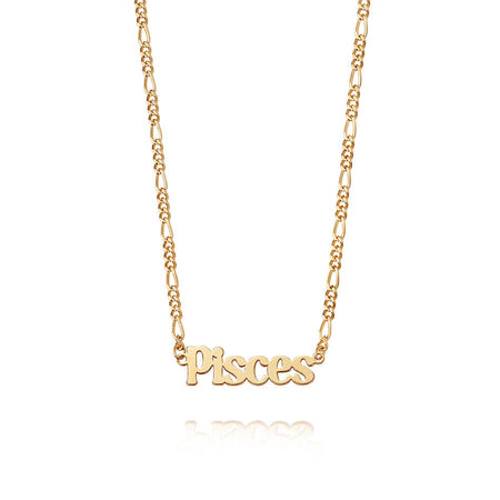 Pisces Zodiac Necklace 18ct Gold Plate recommended