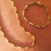 Plum Gemstone Tennis Necklace 18ct Gold Plate