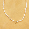 Polly Beach Pearl and Paperclip Necklace Layering Set 18ct Gold Plate