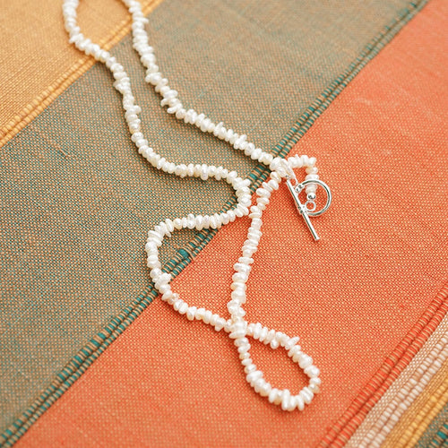 Polly Beach Pearl Necklace and Bracelet Set Sterling Silver