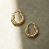 Polly Chunky Hoop Earrings 18ct Gold Plate