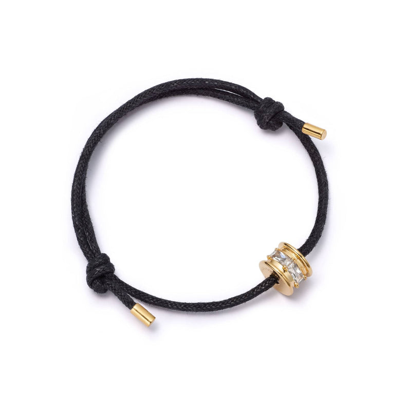 Polly Crystal Bead Cord Bracelet 18ct Gold Plate recommended
