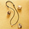Polly Crystal Bead Cord Necklace 18ct Gold Plate
