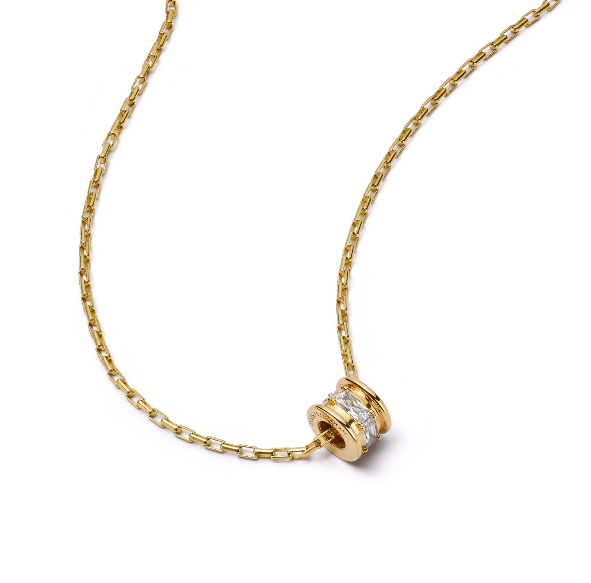 Polly Crystal Bead Necklace 18ct Gold Plate