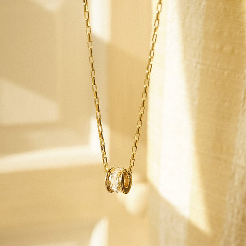 Polly Crystal Bead Necklace 18ct Gold Plate