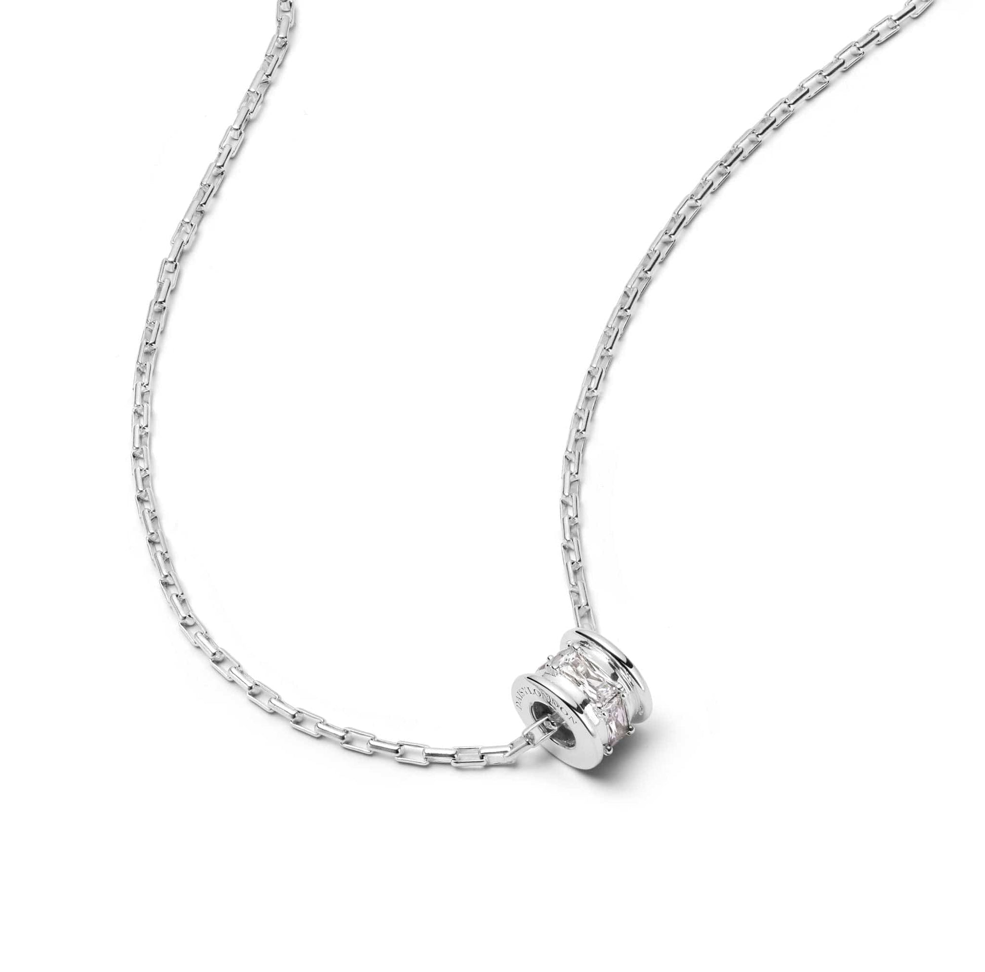 Polly Crystal Bead Necklace Sterling Silver