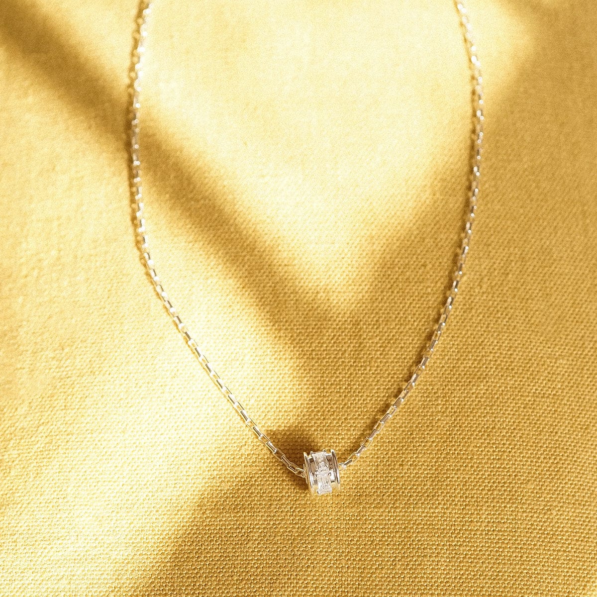 Polly Crystal Bead Necklace Sterling Silver