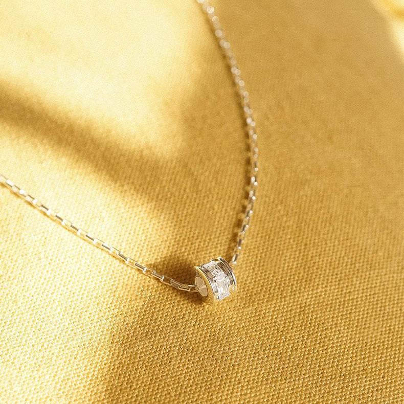 Polly Crystal Bead Necklace Sterling Silver