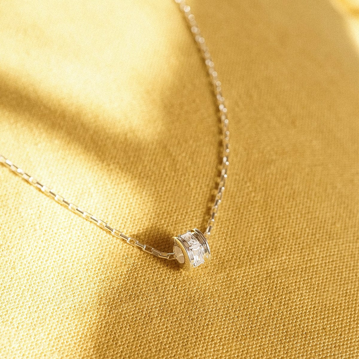 Polly Crystal Bead Necklace Sterling Silver