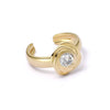 Polly Crystal Knot Toe Ring 18ct Gold Plate