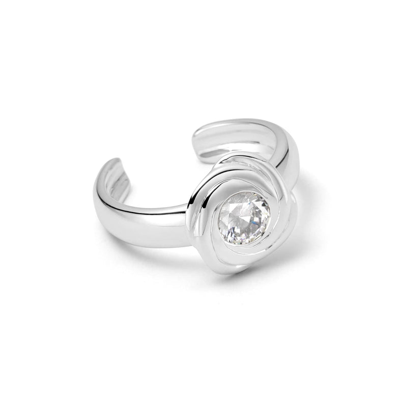 Polly Crystal Knot Toe Ring Silver Plate recommended