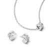Polly Crystal Mini Hoop & Bead Necklace Set Sterling Silver