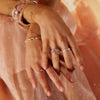 Polly Crystal Ring Stack Sterling Silver