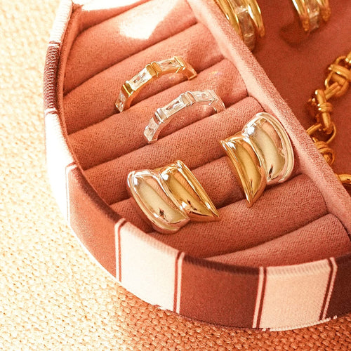 Polly Crystal Stacking Ring Sterling Silver