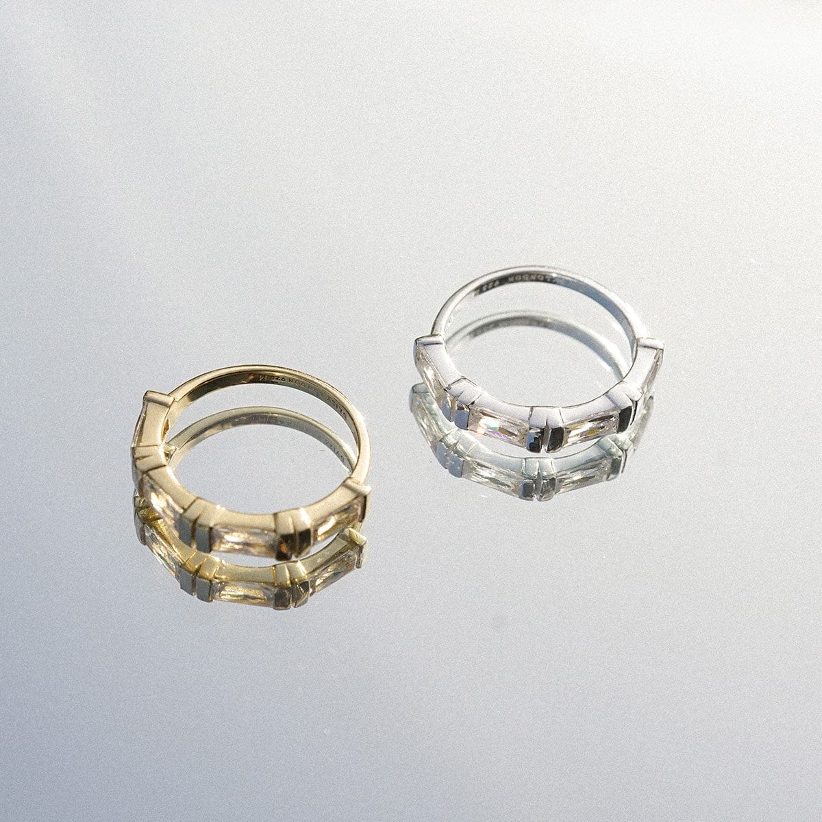 Polly Crystal Stacking Ring Sterling Silver