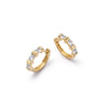 Polly Crystal Huggie Hoop Earrings 18ct Gold Plate