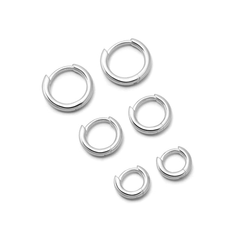 Polly Essential Huggie Stack Sterling Silver