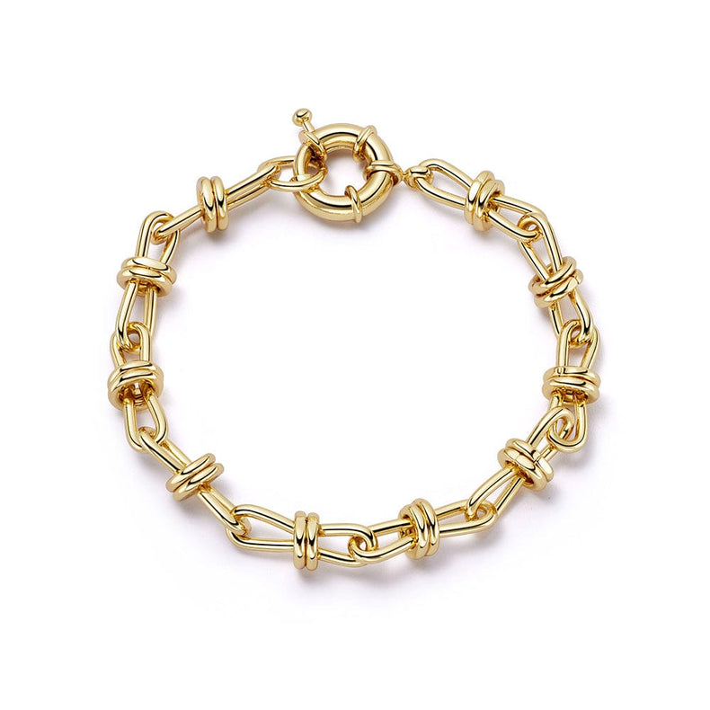 Polly Knot Chain Bracelet 18ct Gold Plate