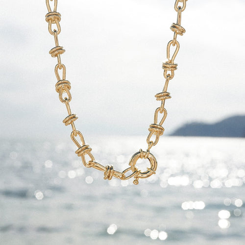 Polly Knot Chain Necklace 18ct Gold Plate