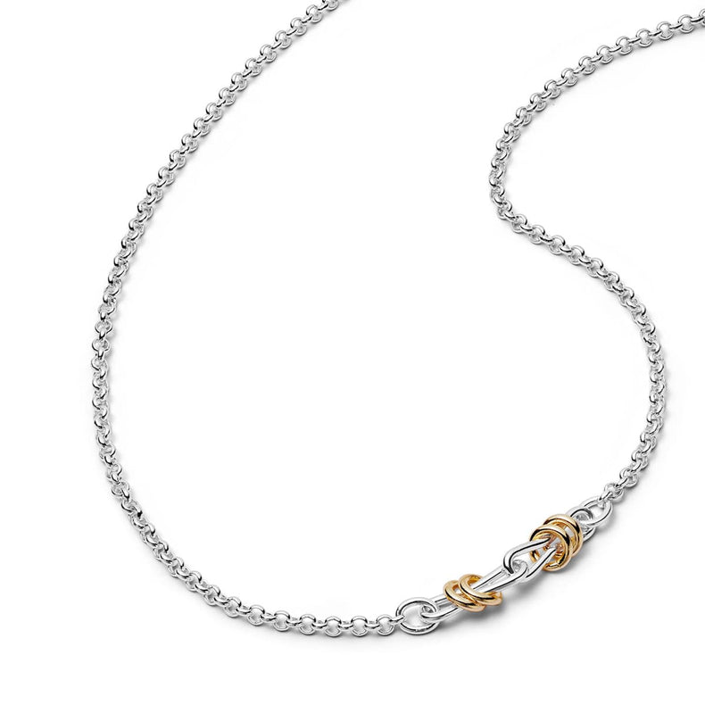 Polly Knot Lightweight Chain Necklace Silver Plate recommended