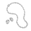 Polly Knot Pearl Studs & Knot Necklace Layering Set Silver Plate
