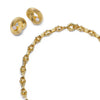 Polly Knot Pearl Studs & Lock Necklace Layering Set 18ct Gold Plate
