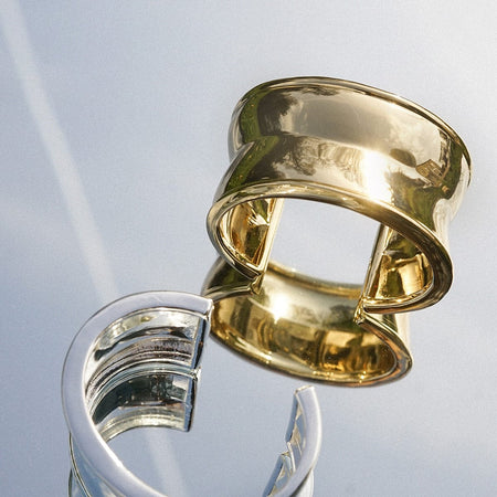 Polly Cuff Bangle 18ct Gold Plate recommended