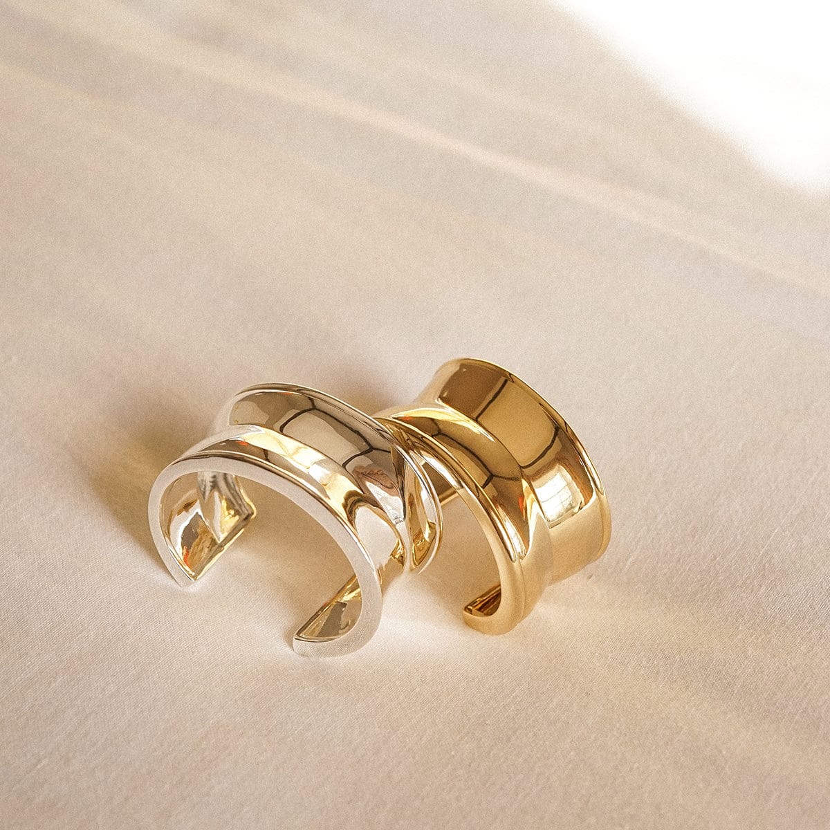 Polly Cuff Bangle Silver Plate