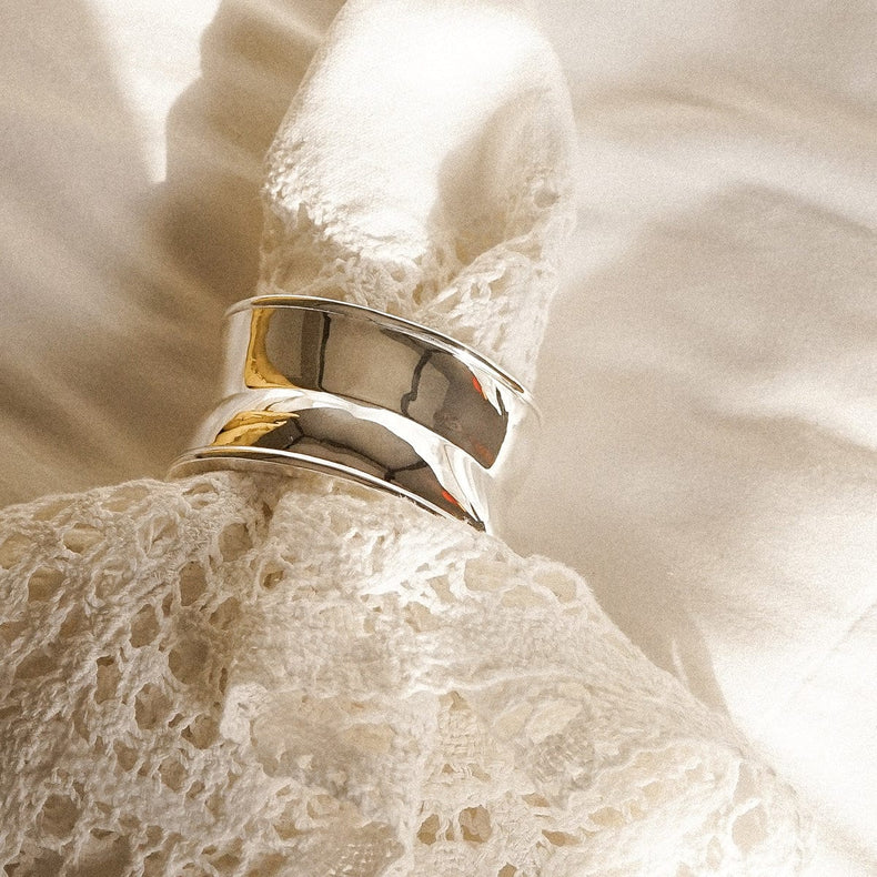 Polly Cuff Bangle Silver Plate