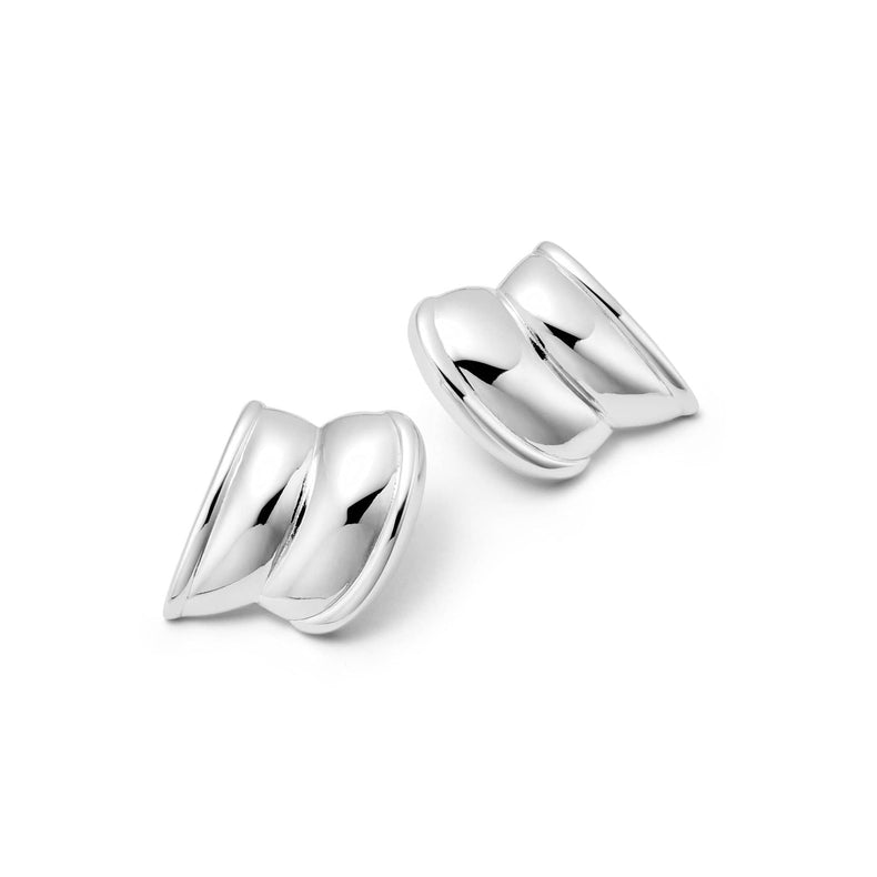 Polly Cuff Stud Earrings Silver Plate recommended