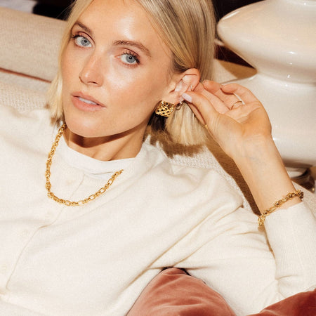 Polly Lock Chain Bracelet 18ct Gold Plate recommended