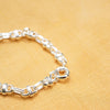 Polly Lock Chain Bracelet Silver Plate