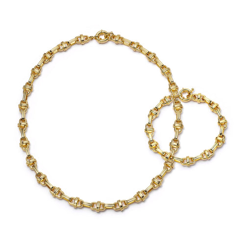 Polly Lock Chain Layering Set 18ct Gold Plate