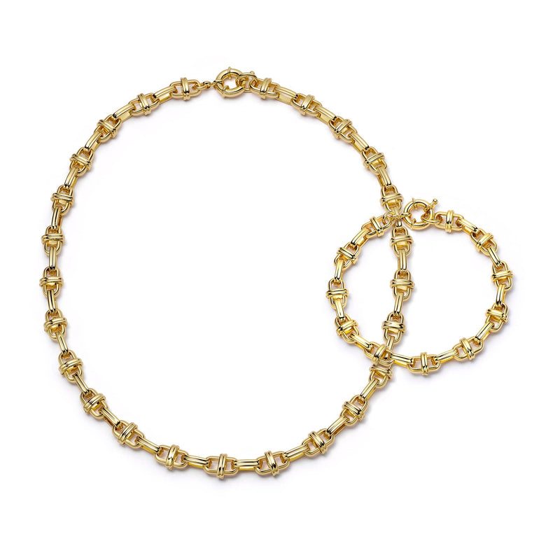 Polly Lock Chain Layering Set 18ct Gold Plate recommended