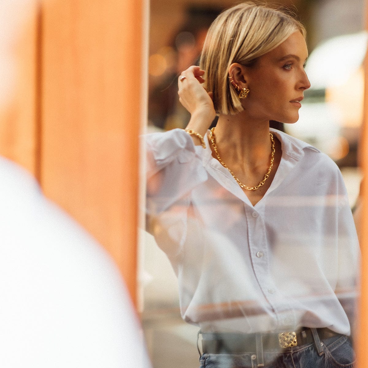 Polly Lock Chain Necklace 18ct Gold Plate