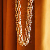 Polly Lock Chain Necklace Silver Plate